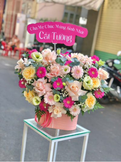 Giỏ hoa chúc mừng _HV_GH_03653