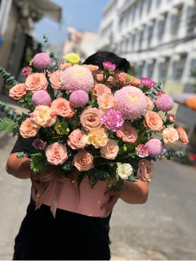 Giỏ hoa chúc mừng _HV_GH_03656