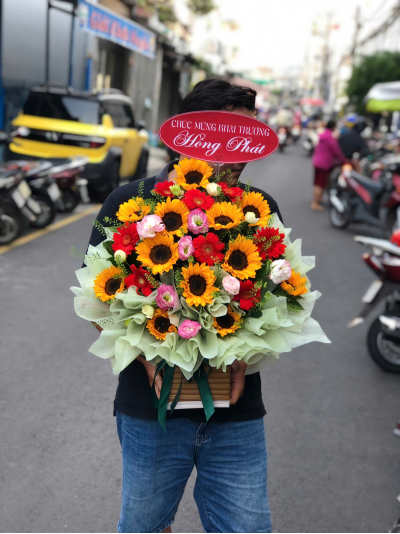 Giỏ hoa chúc mừng _HV_GH_03652 