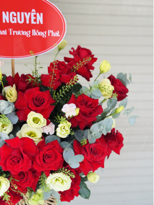 Lẵng hoa hồng tình yêu _ HV_ HH_130